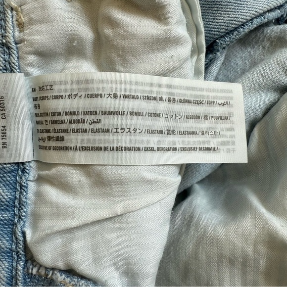 Hollister Boho Light Blue Distressed Stretch Ultra High Rise Mom Jeans Size 27 - Picture 8 of 8